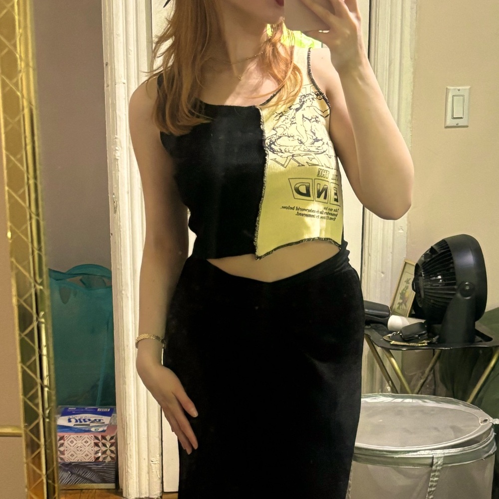 Unique Cropped Tank Top - Picture 2 of 2